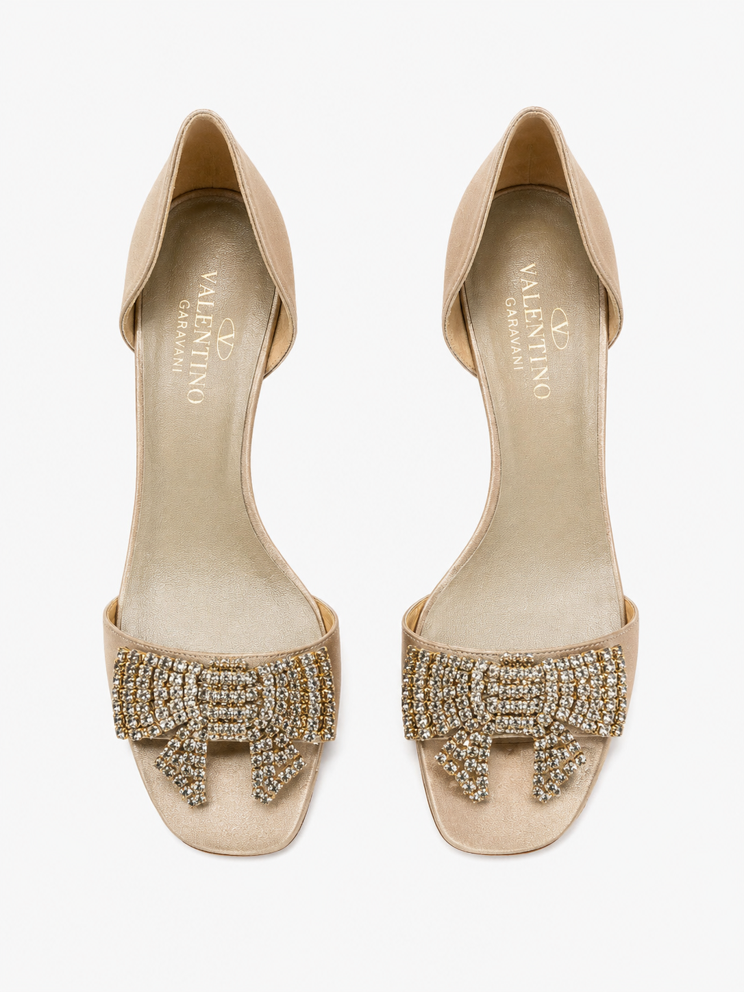 Valentino crystal bow heels size 38