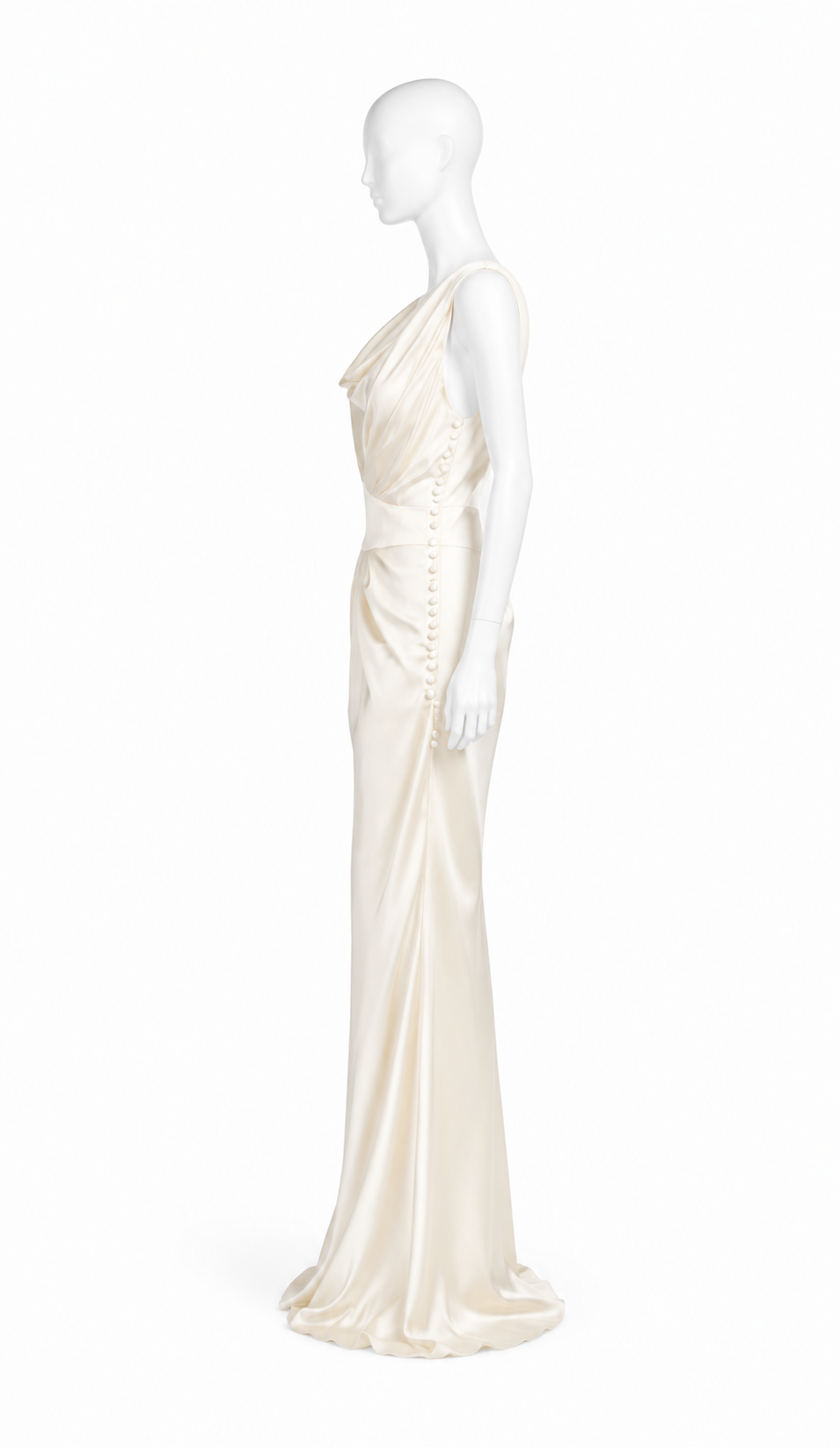 John Galliano bridal maxi silk dress
