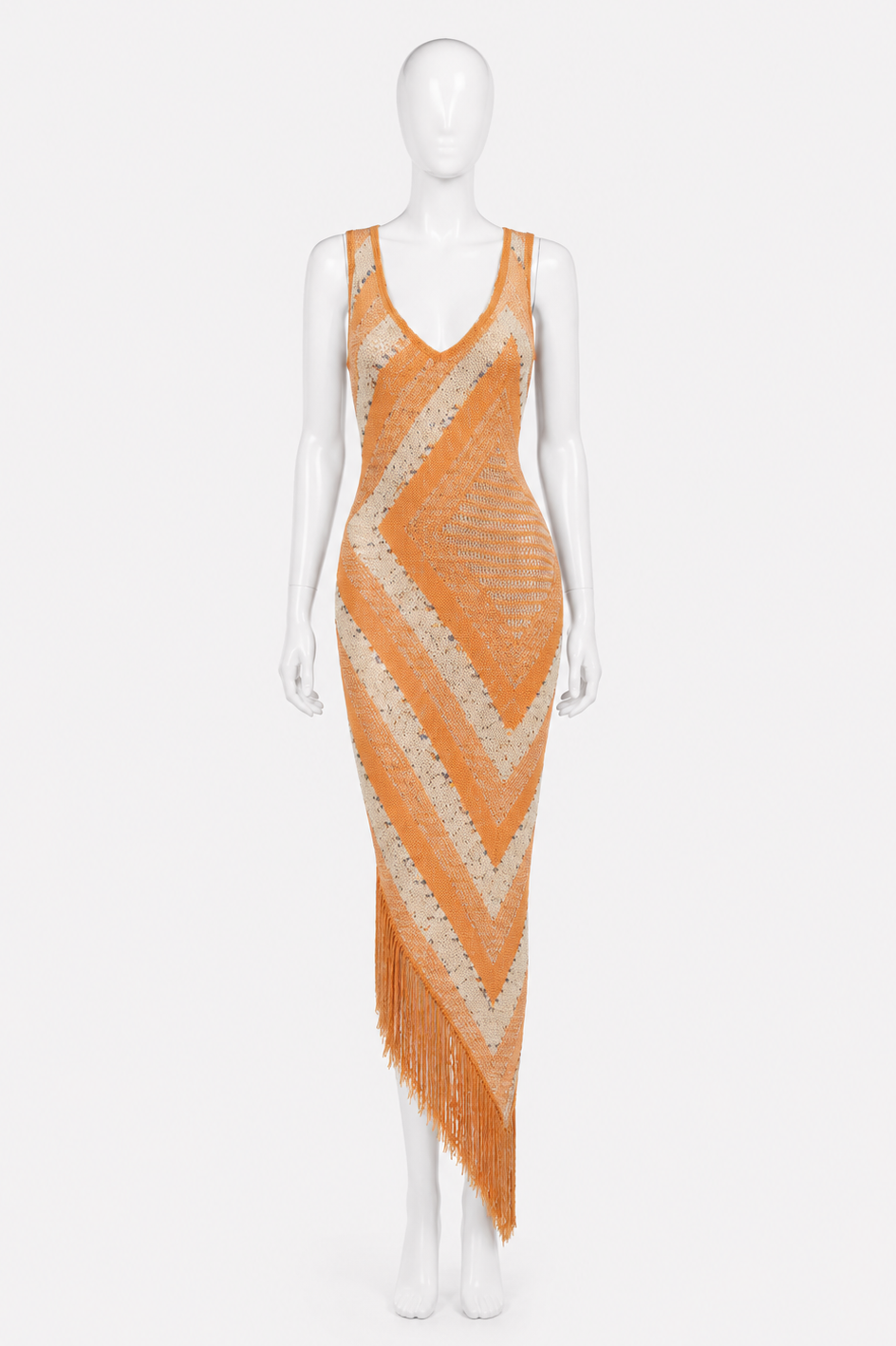 Missoni orange tassels summer dress