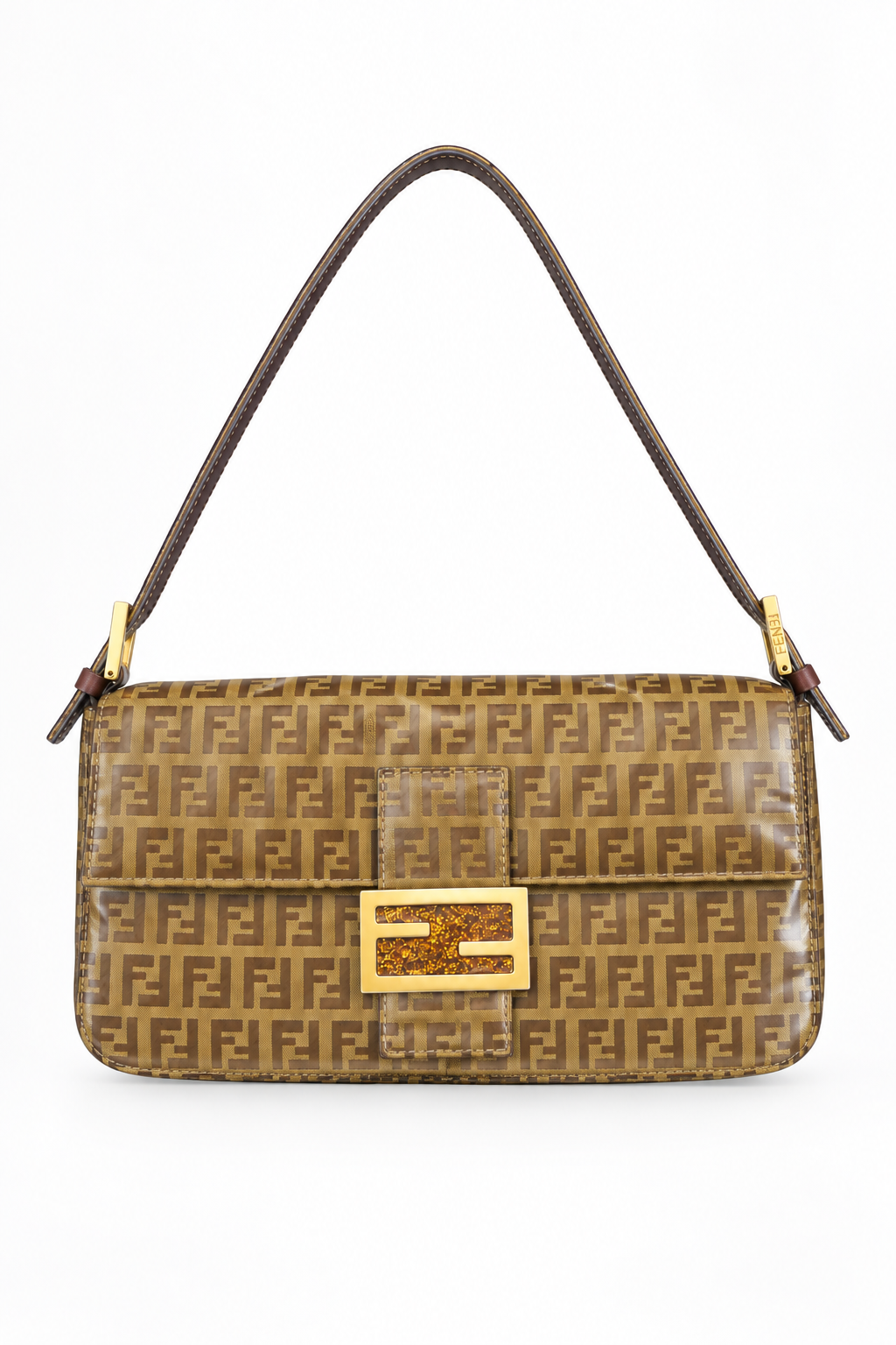 Fendi pvc patent baguette