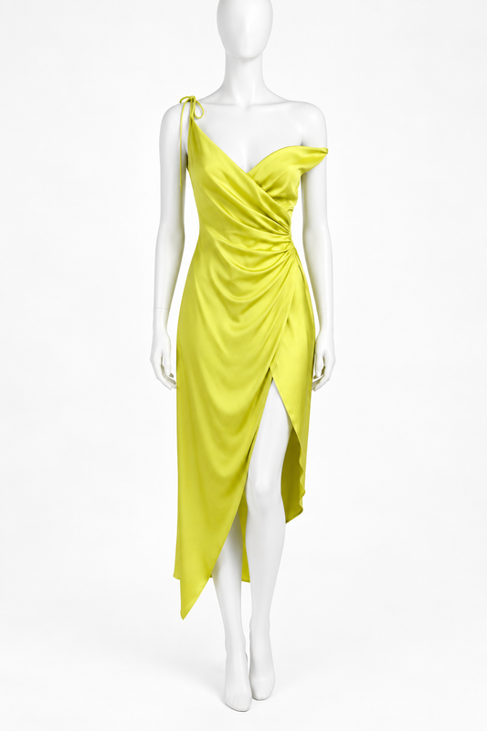 Emanuel Ungaro yellow silk dress