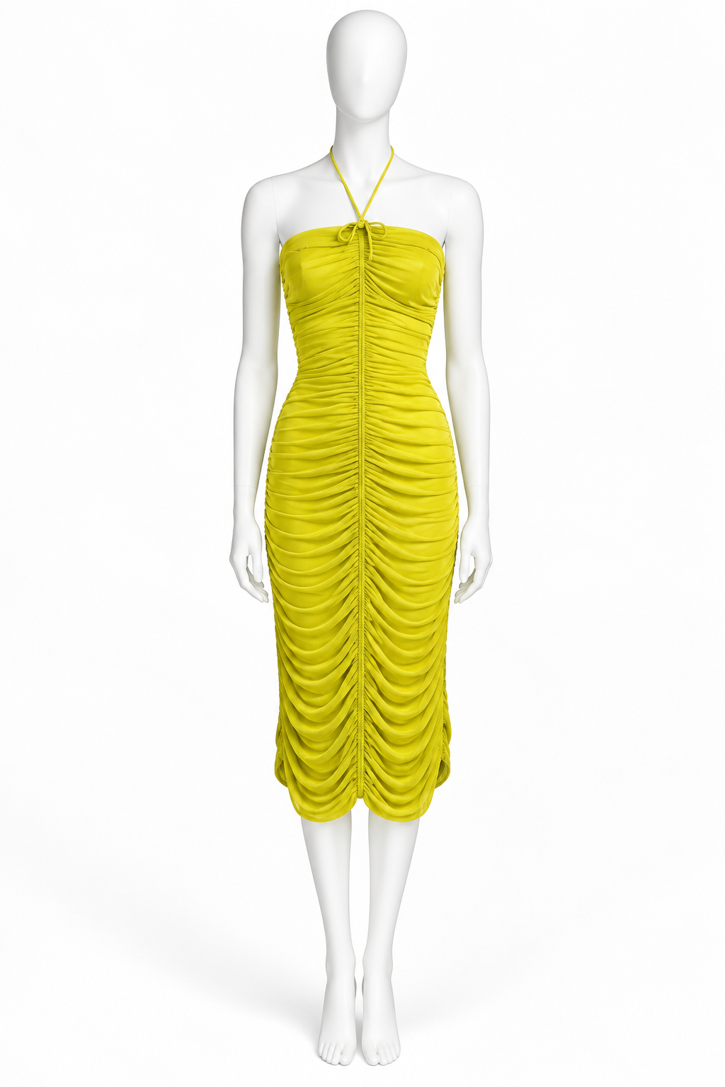 Plein Sud ruched halter midi dress