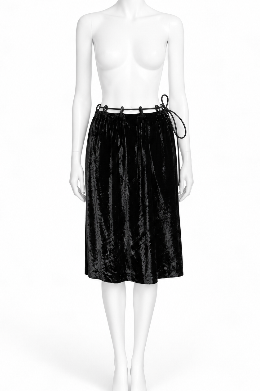 Gucci Fall Winter 1999 runway velvet midi skirt