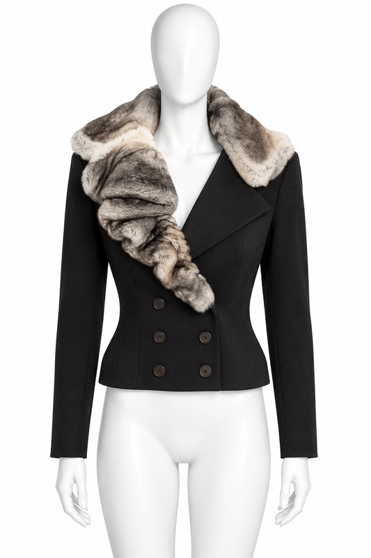 Dior fall 2001 orylag fur-trimmed jacket