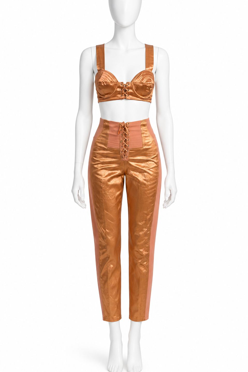 Jean Paul Gaultier cone bra satin set