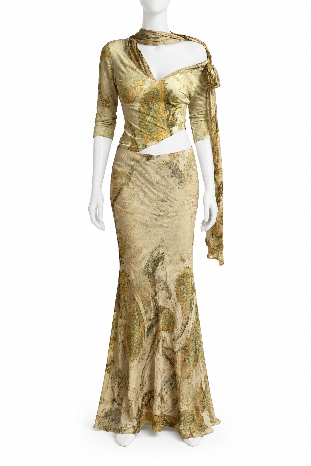 Roberto Cavalli printed silk set