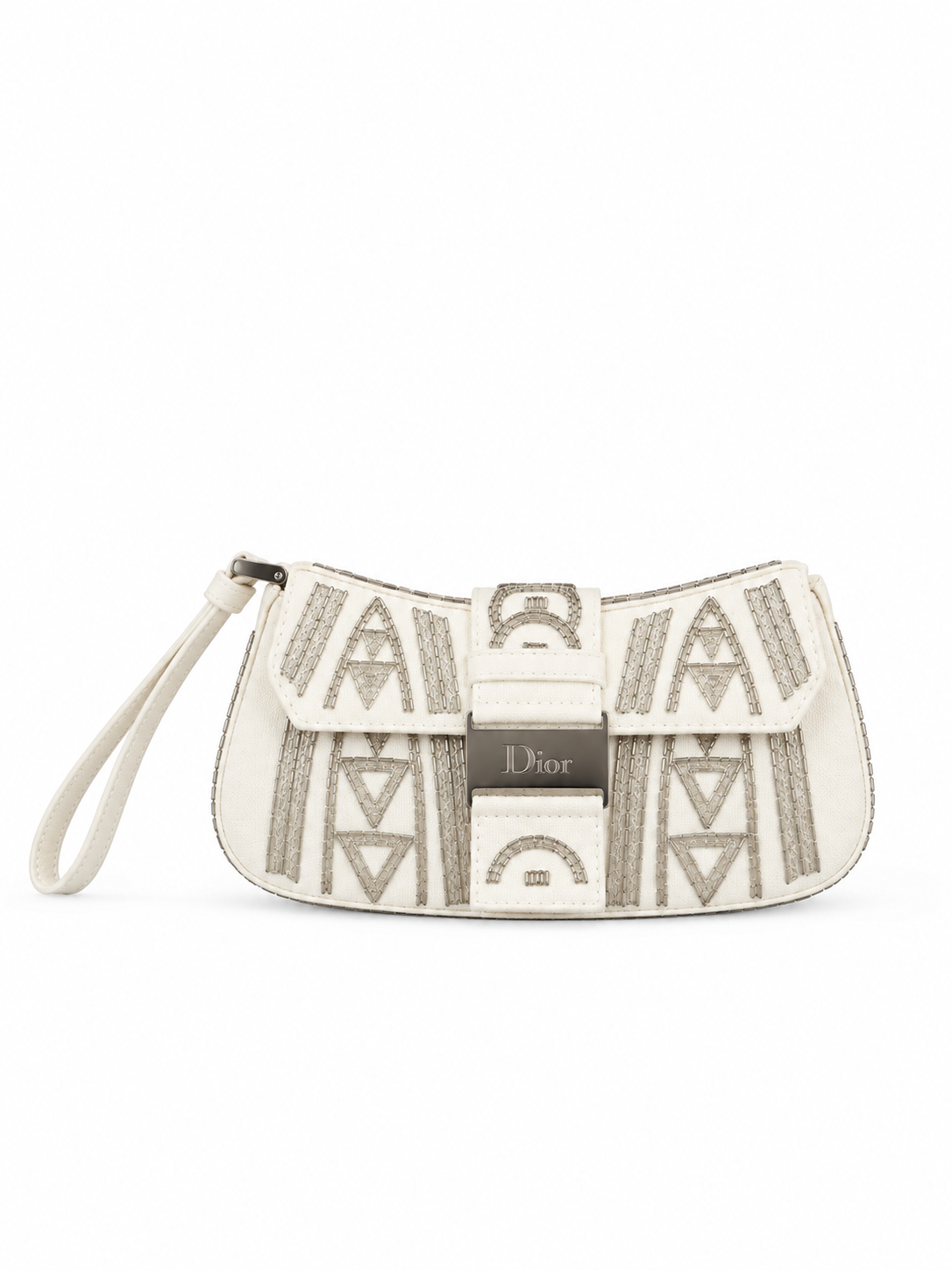 Dior lim edition columbus silk & pearl clutch