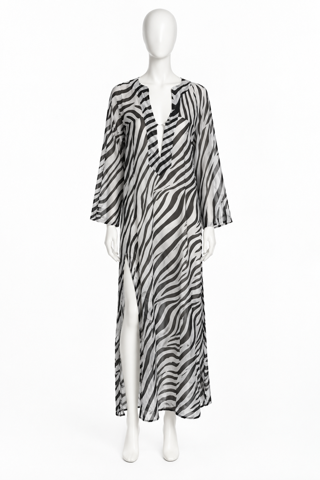 Gucci Tom Ford spring 1996 highly documented zebra kaftan dress