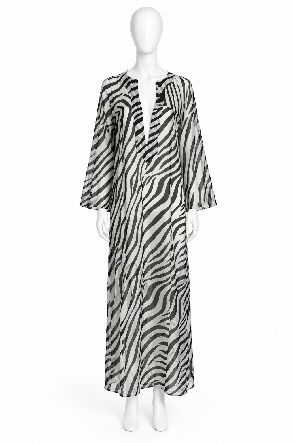 Gucci Tom Ford spring 1996 highly documented zebra kaftan dress