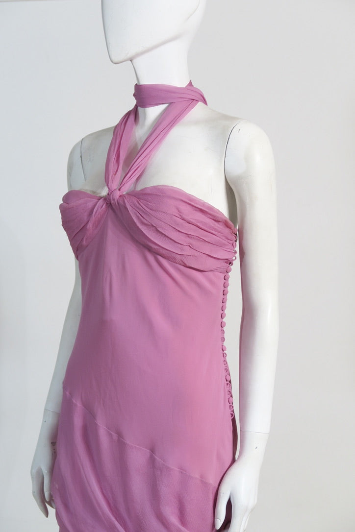 Christian Dior Galliano tube dress adjustable ties