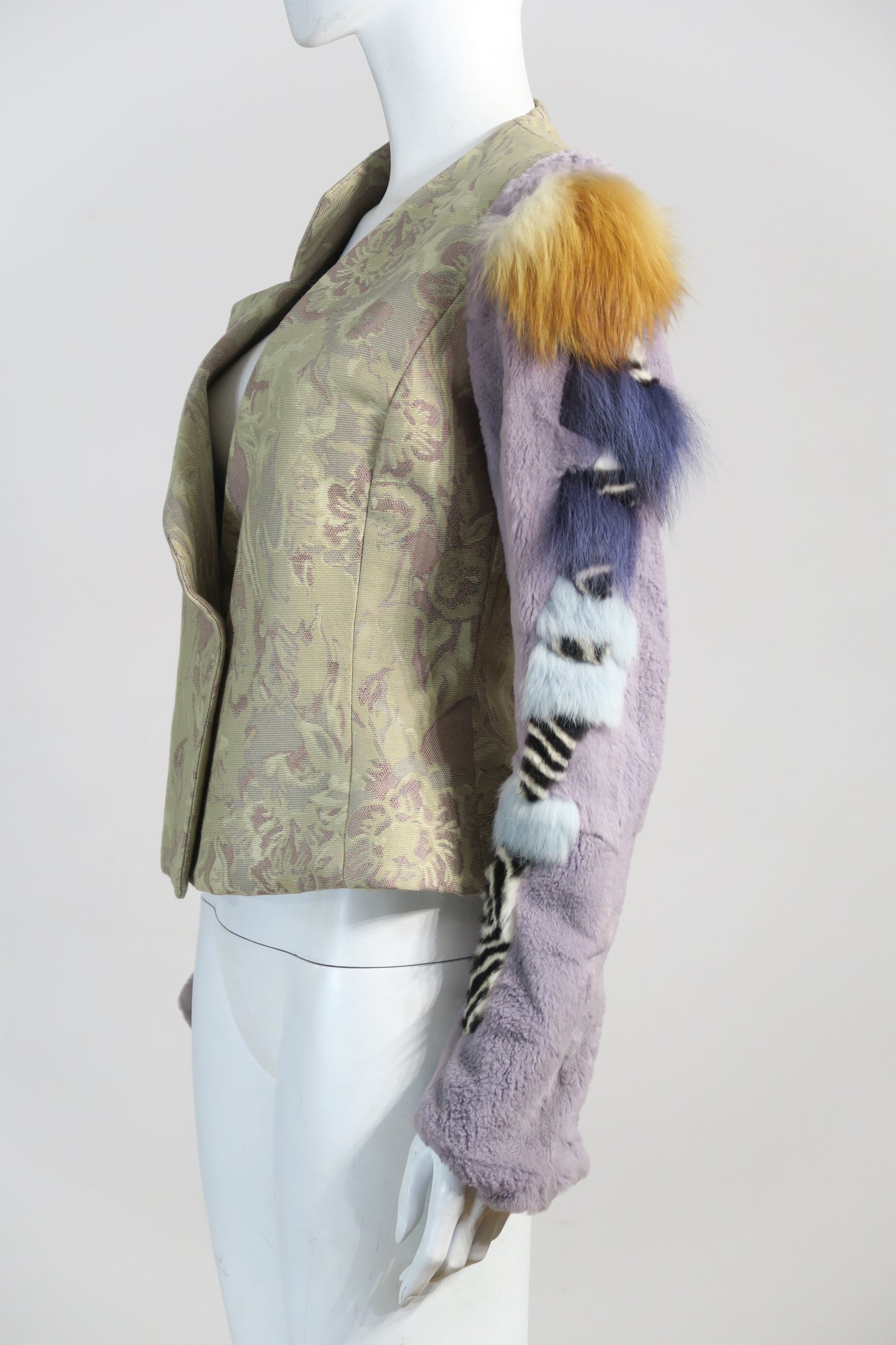 Christian Lacroix statement jacket multicolor fur