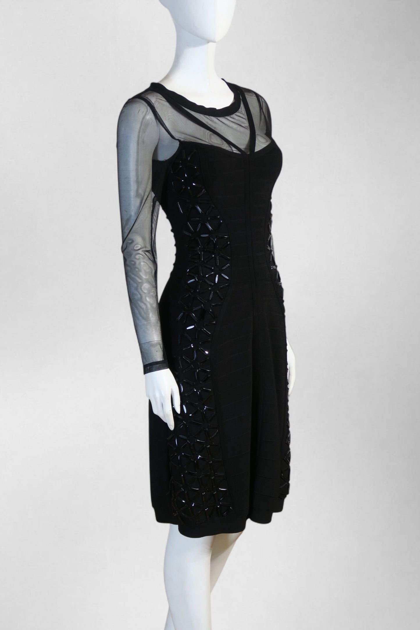 Herve Leger sheer dress
