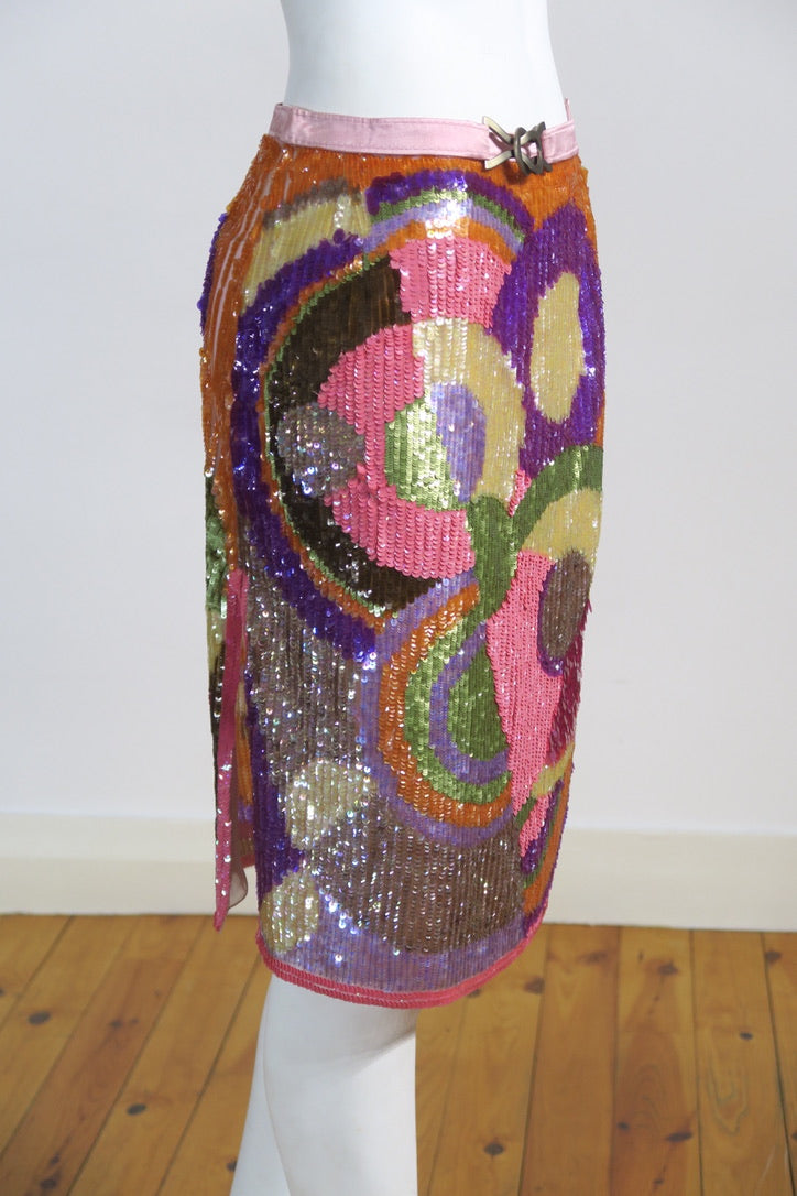 Valentino beaded multicolor skirt