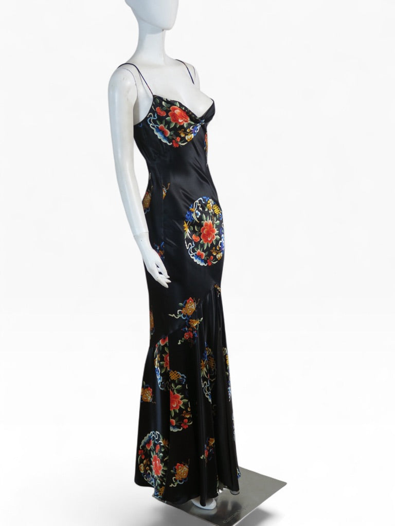 Dior fall 2002 silk printed gown