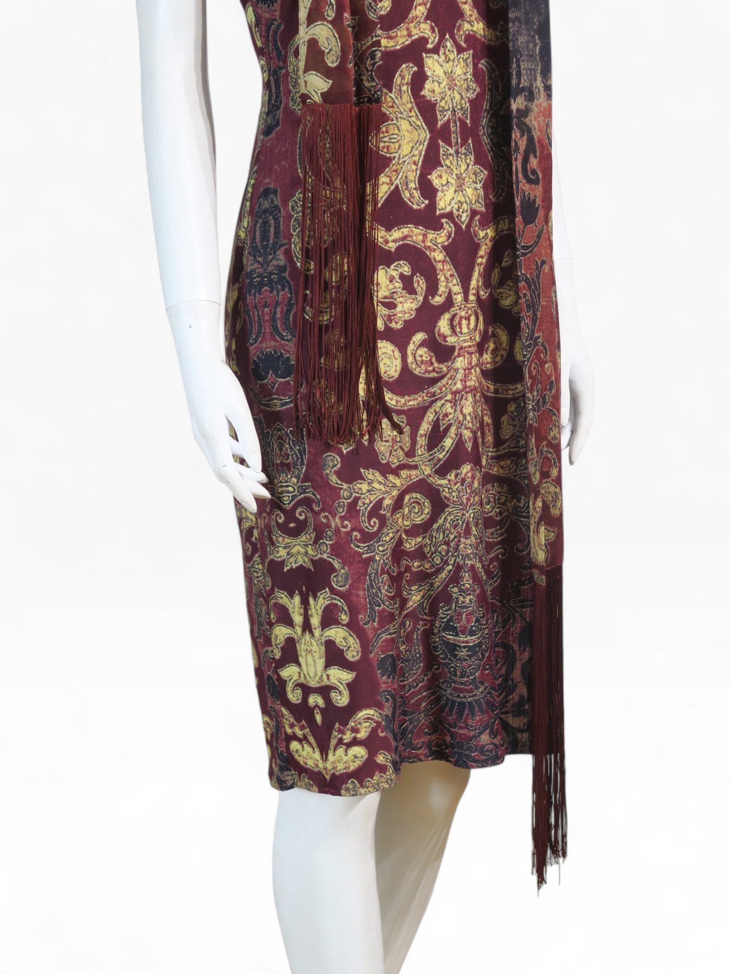 Roberto Cavalli fall 2004 fringe scarf dress