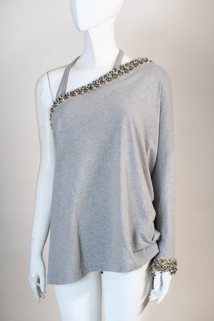 D&G asymmetric top gold details