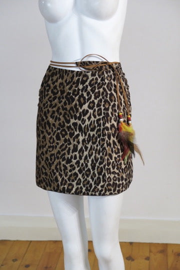 D&G leopard print skirt adjustable fit Paris