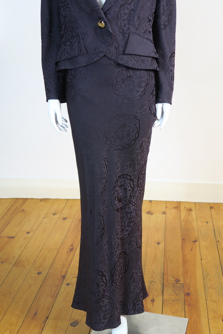 Dior 1999 runway style jacquard outfit