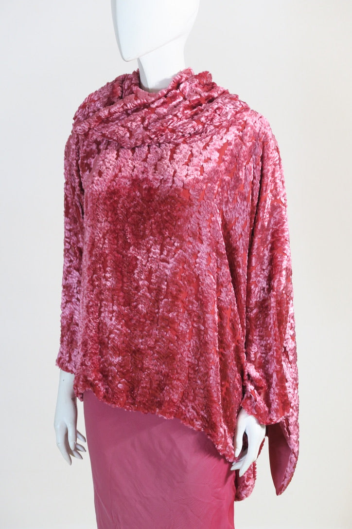 Dior Galliano pink set oversized top chiffon skirt