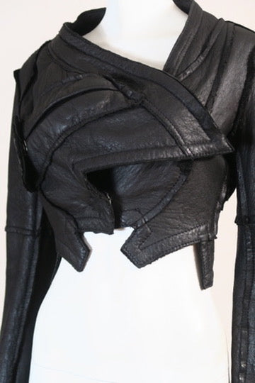 Dior beaded embroidery leather jacket Galliano