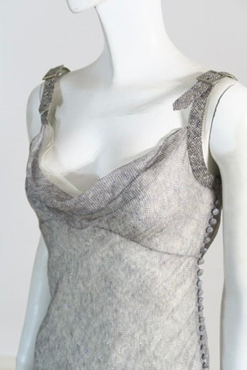 Dior vintage dress layered chiffon silhouette