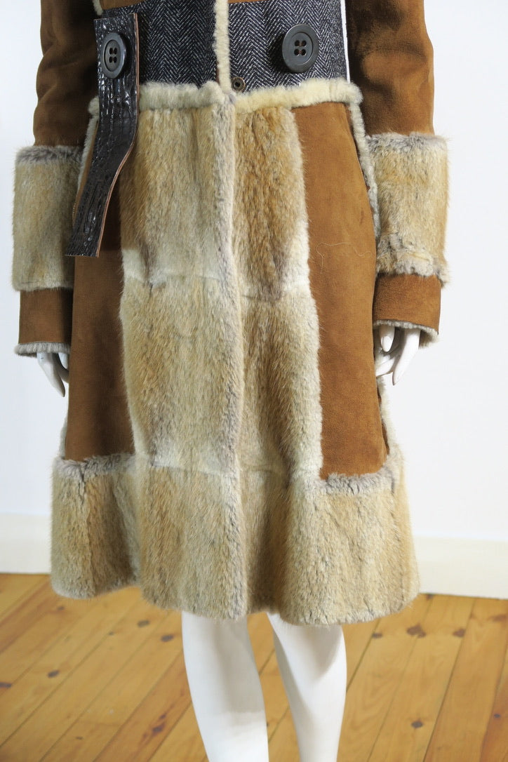 Dolce Gabbana statement jacket high neck fur