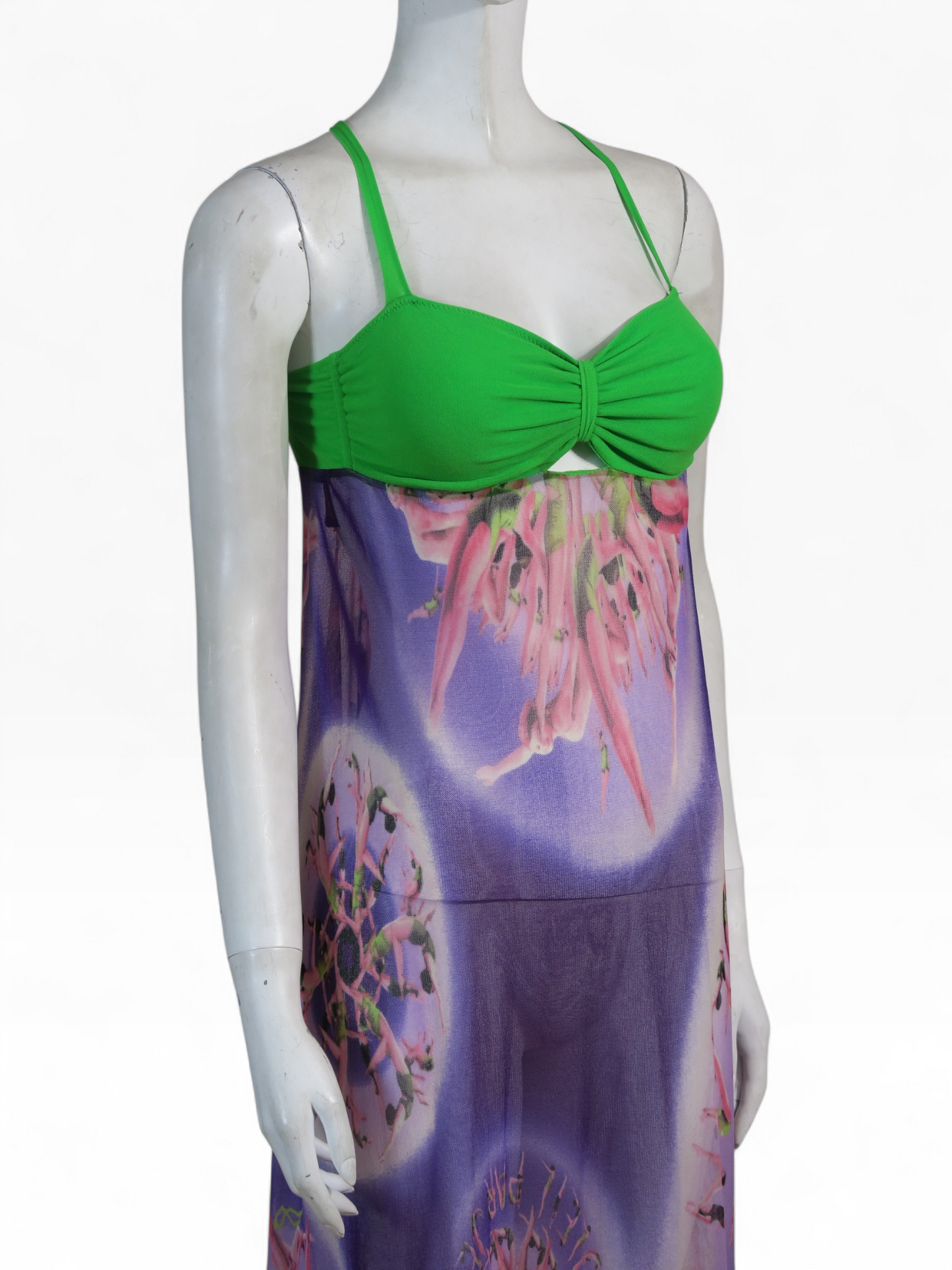 Jean Paul Gaultier maxi mesh open dress