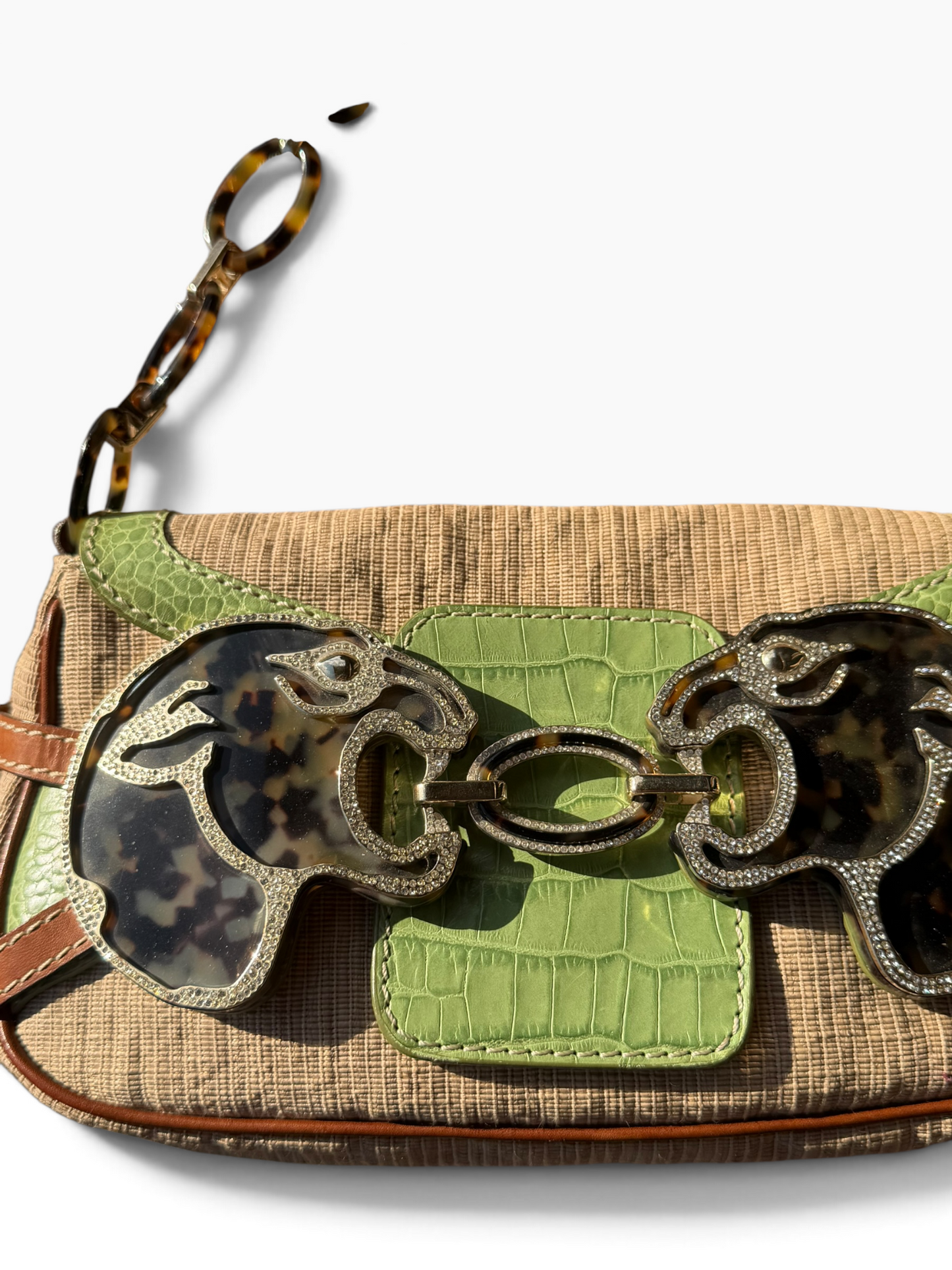 Valentino crocodile embossed leather bag