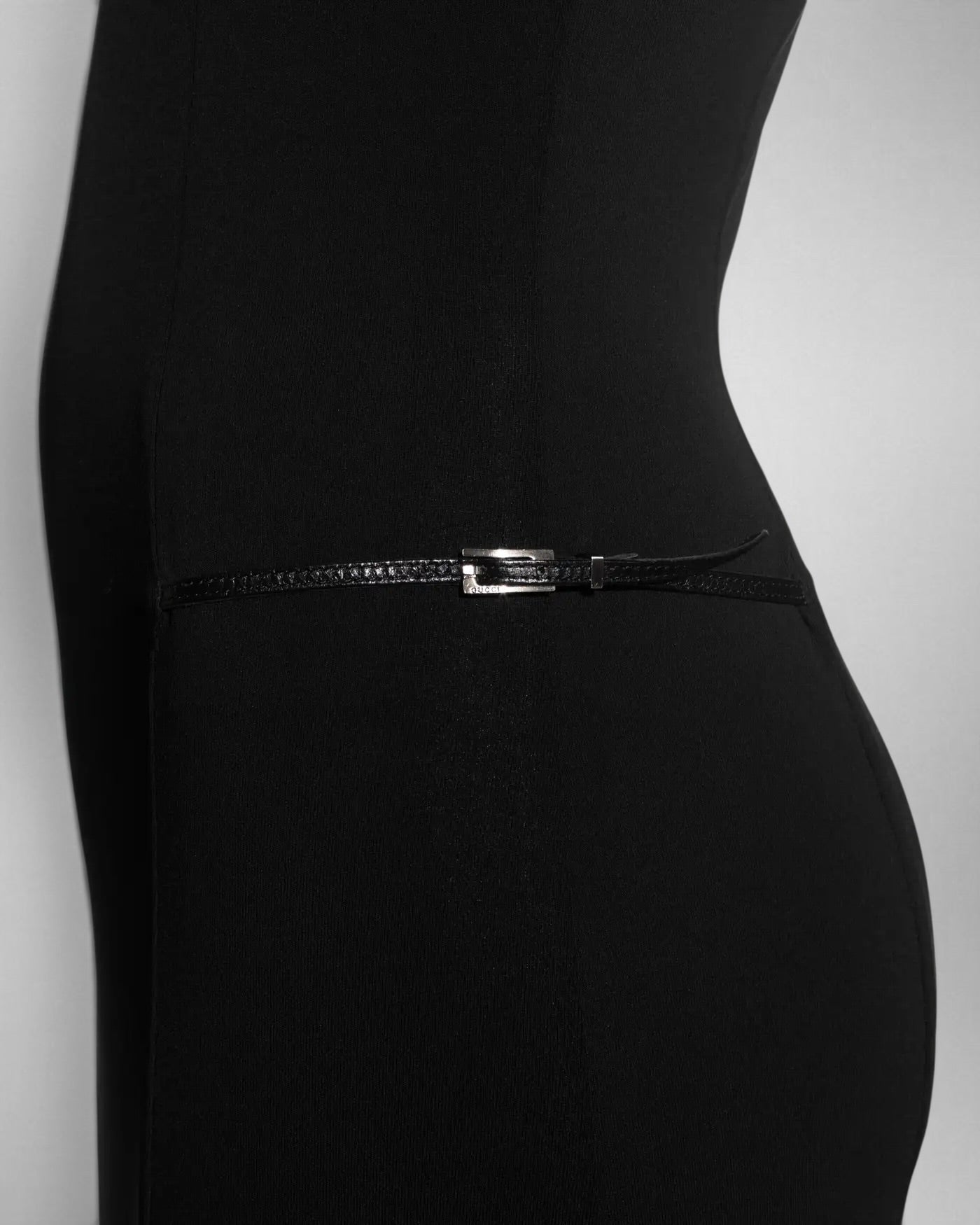 Gucci Tom Ford 1998 Strapless Gown Logo Belt