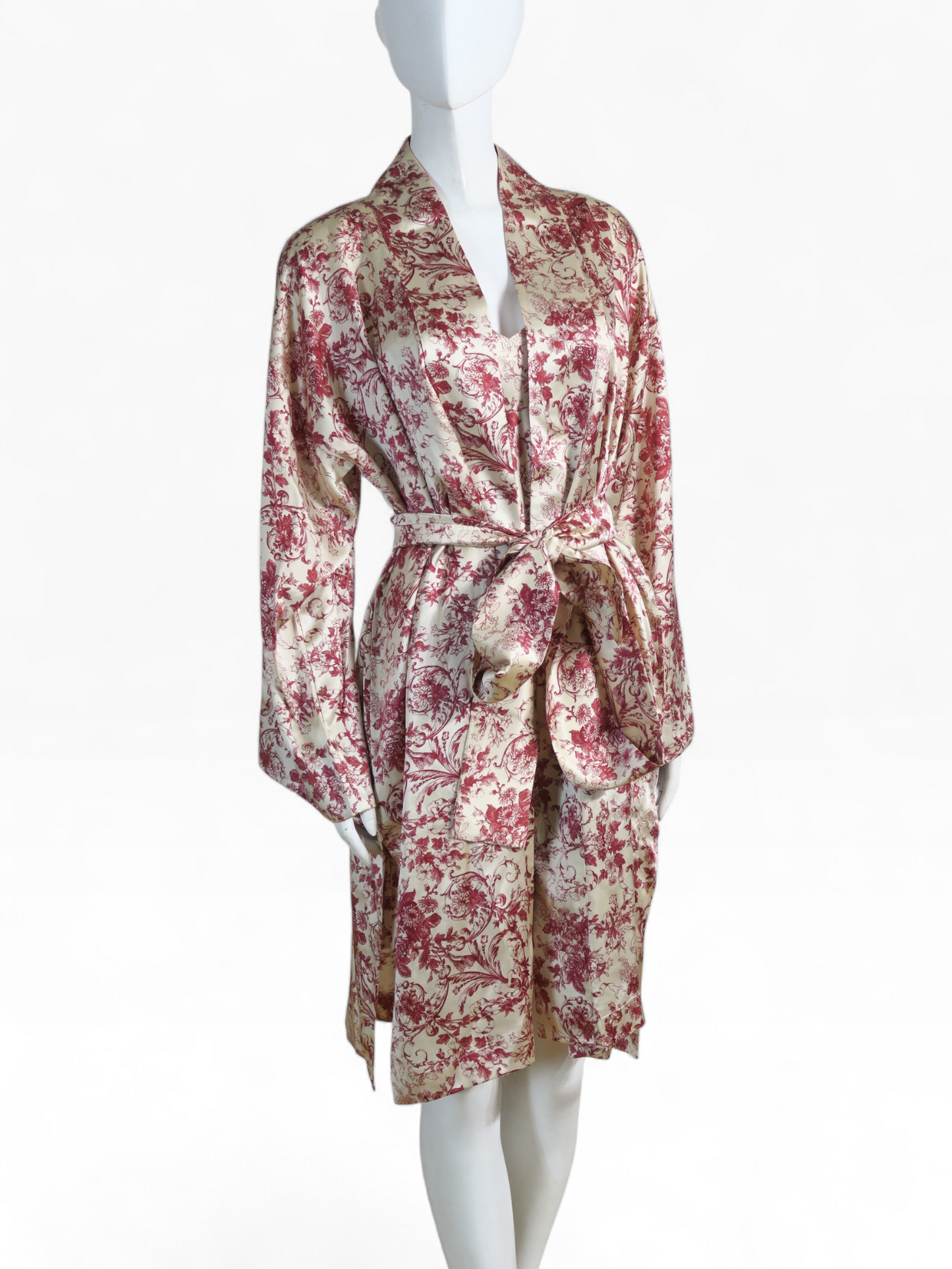 Dior spring 1998 silk printed kimono dress