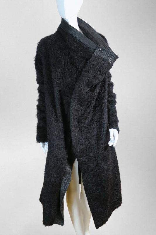 Rick Owens shearling wax jacket