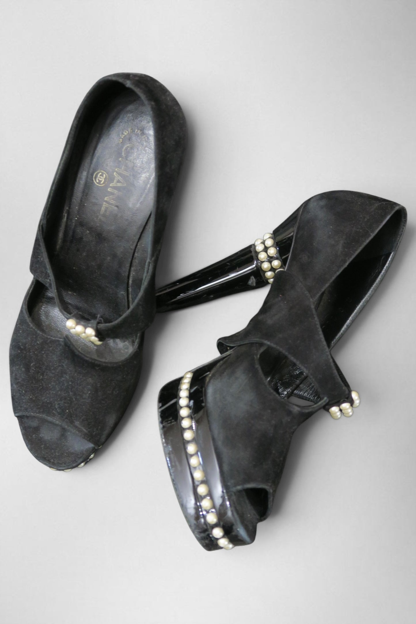 Chanel suede heels