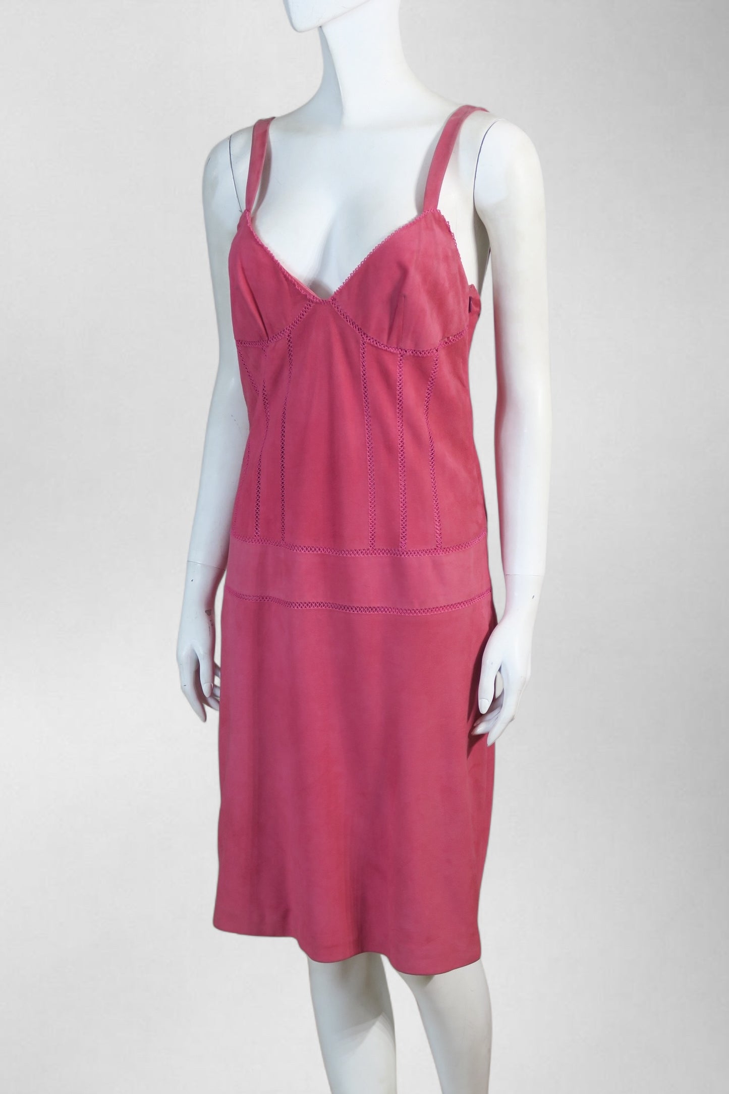 Dior pink suede dress