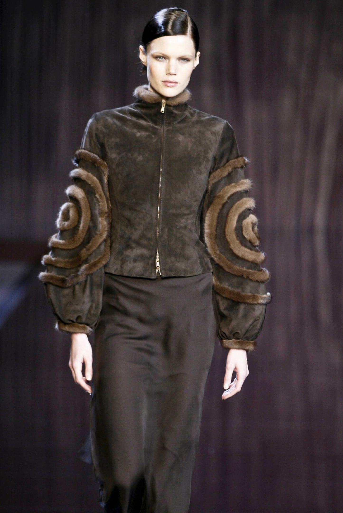 Valentino fall 2003 suede mink jacket