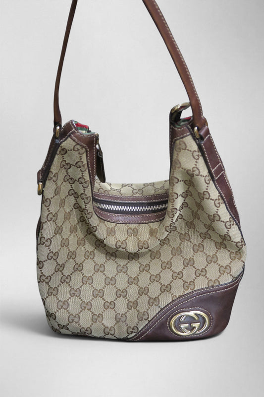 Gucci monogram horsebit bag