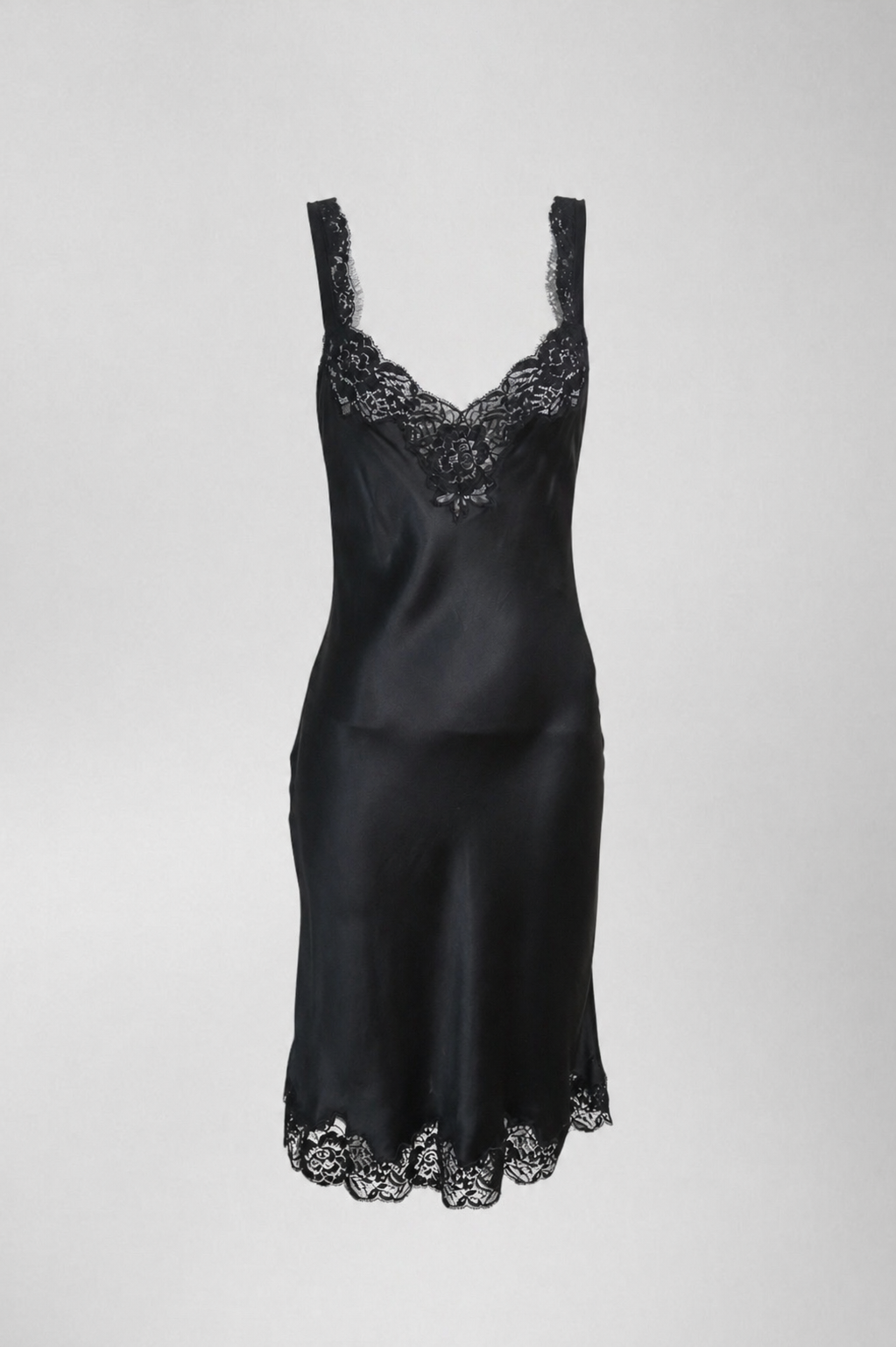 Dolce & Gabbana black silk lace dress