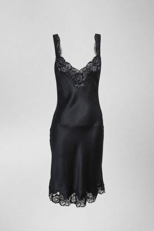Dolce & Gabbana black silk lace dress