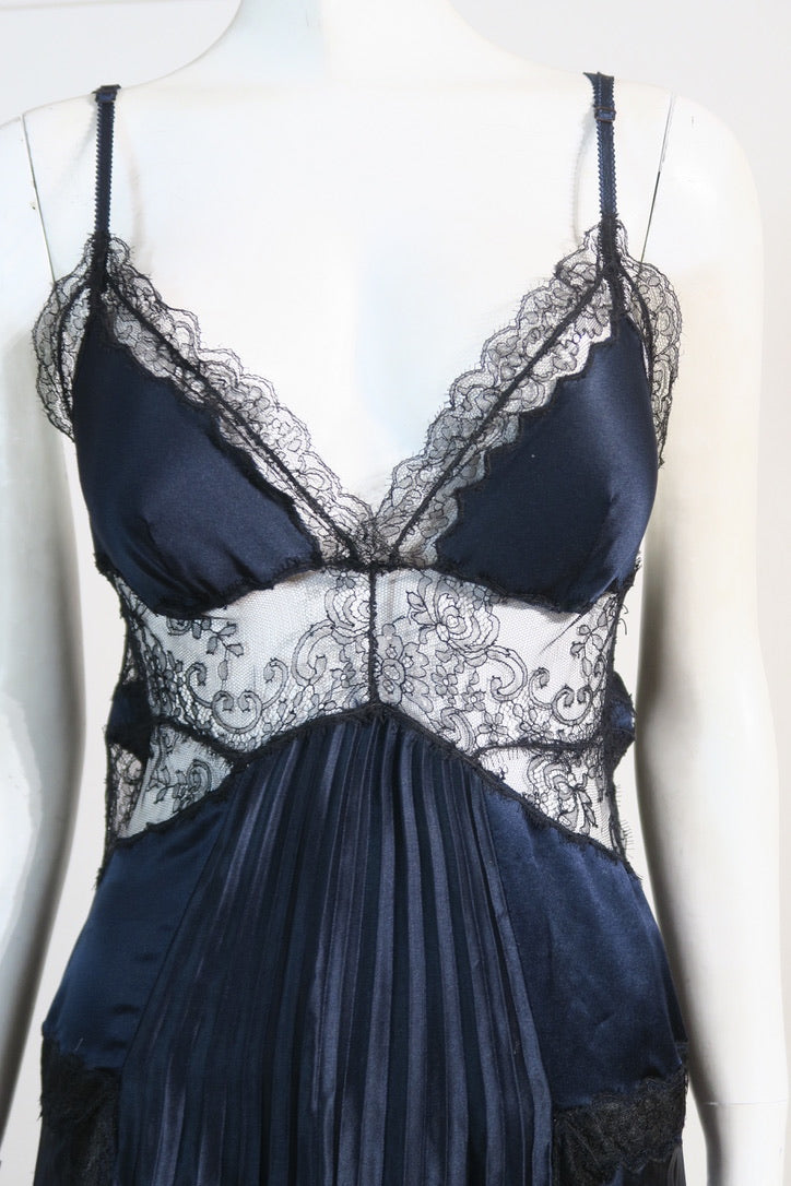 Ferre silk maxi dress dark blue