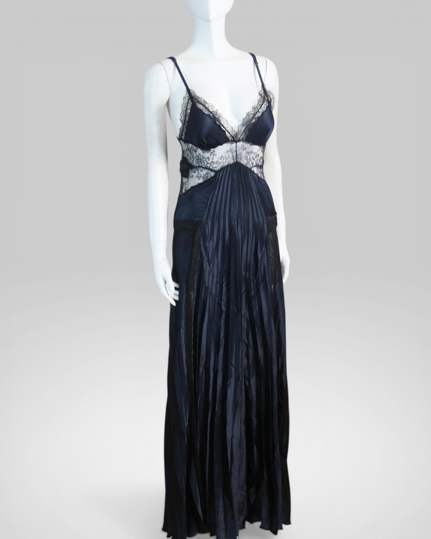Gianfranco Ferre navy lace dress