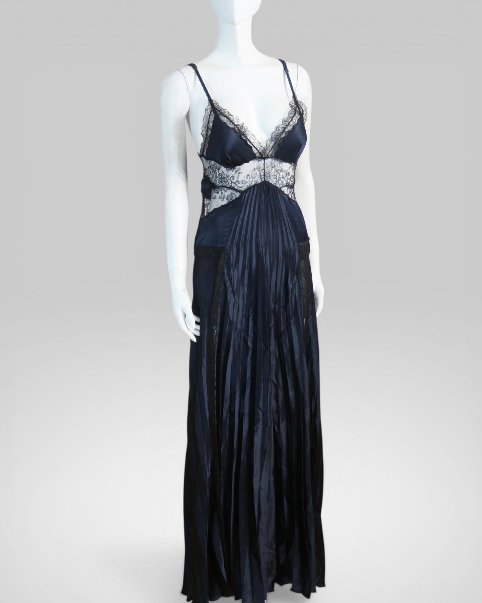 Gianfranco Ferre navy lace dress