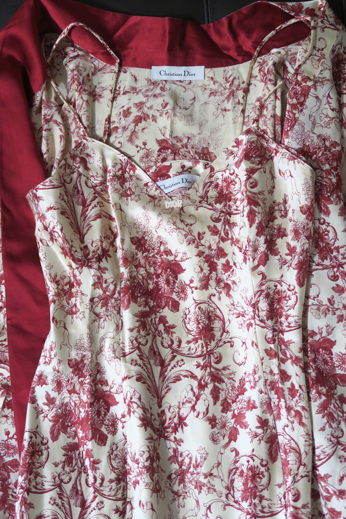 Dior spring 1998 silk printed kimono dress