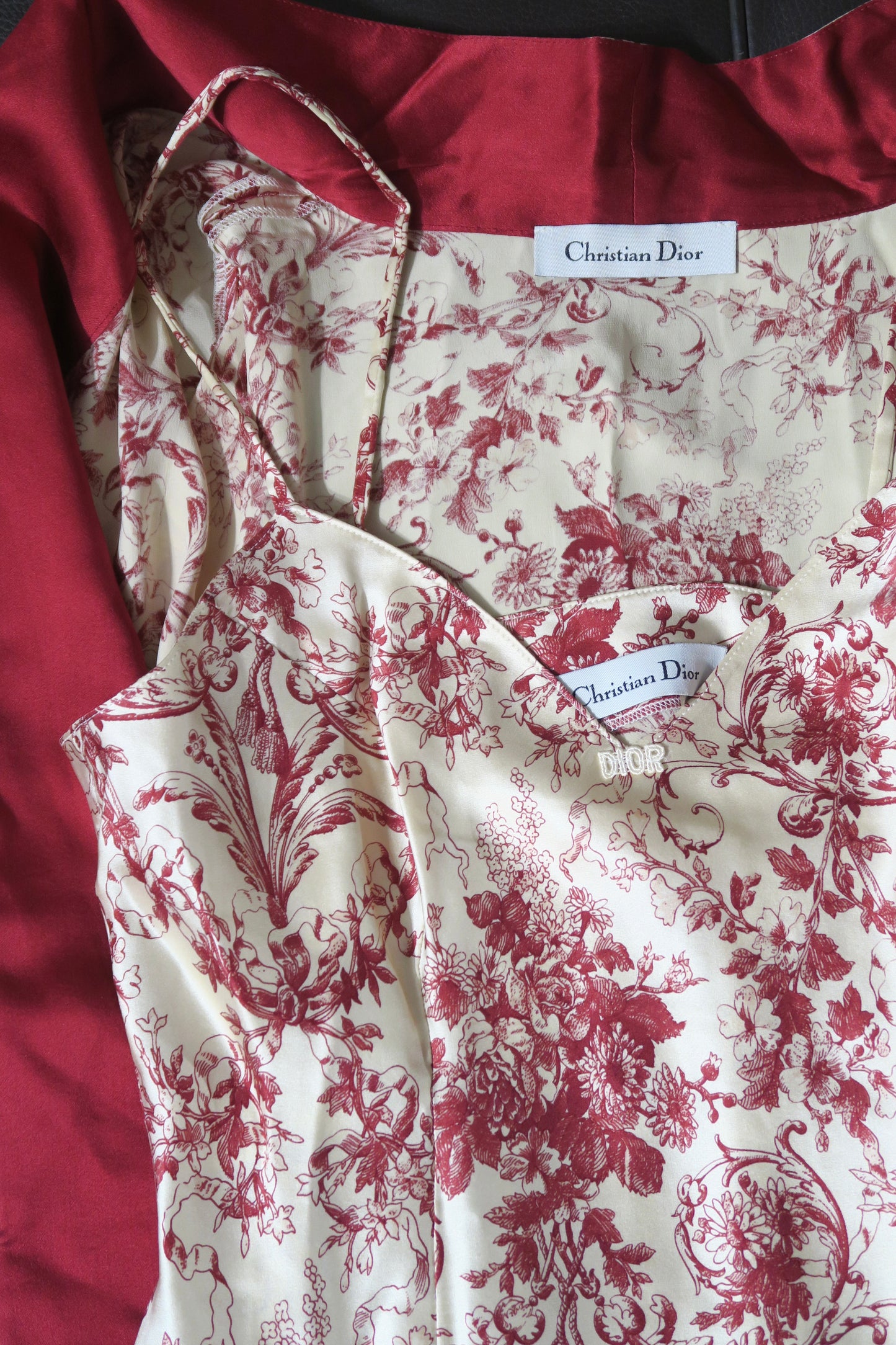 Dior spring 1998 silk printed kimono dress