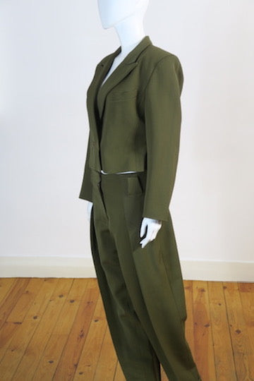 JPG cropped blazer high waist trousers vintage