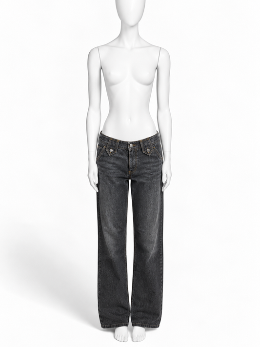 Dolce & Gabbana grey back buckle jeans