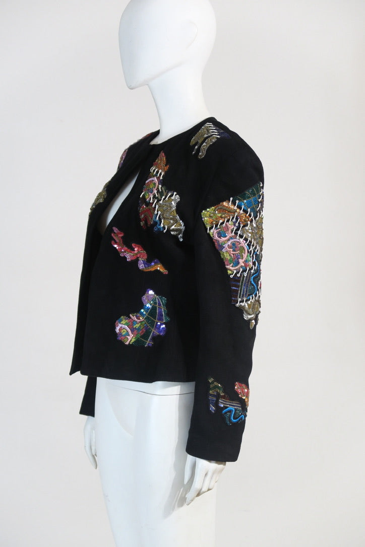 Jitrois Paris leather suede jacket 1990s