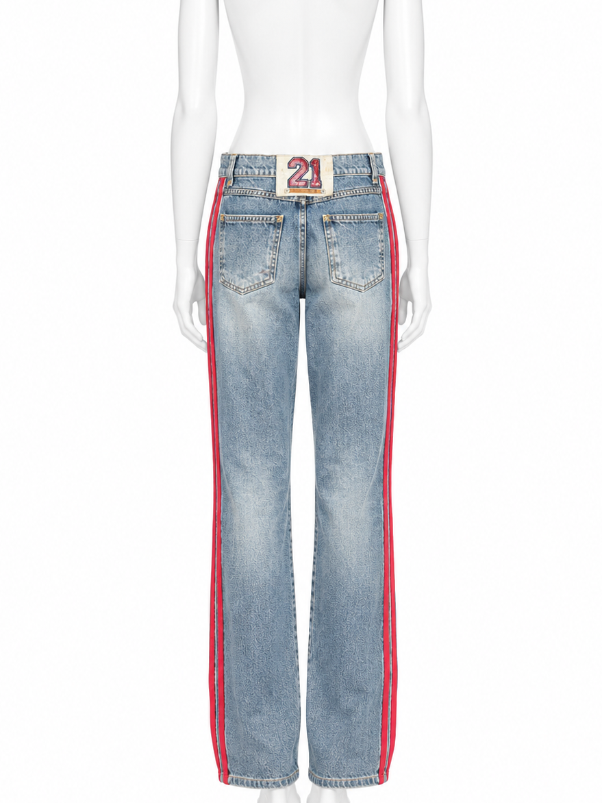 Dolce & Gabbana sport red stripe jeans