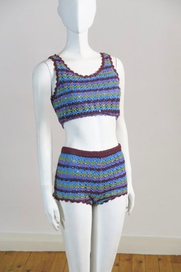 Missoni crochet style set colorful summer Paris