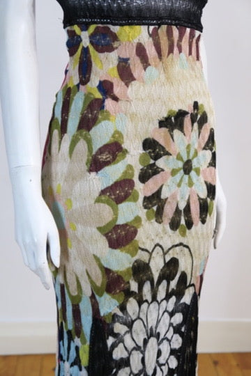 Missoni knit dress circular print vintage