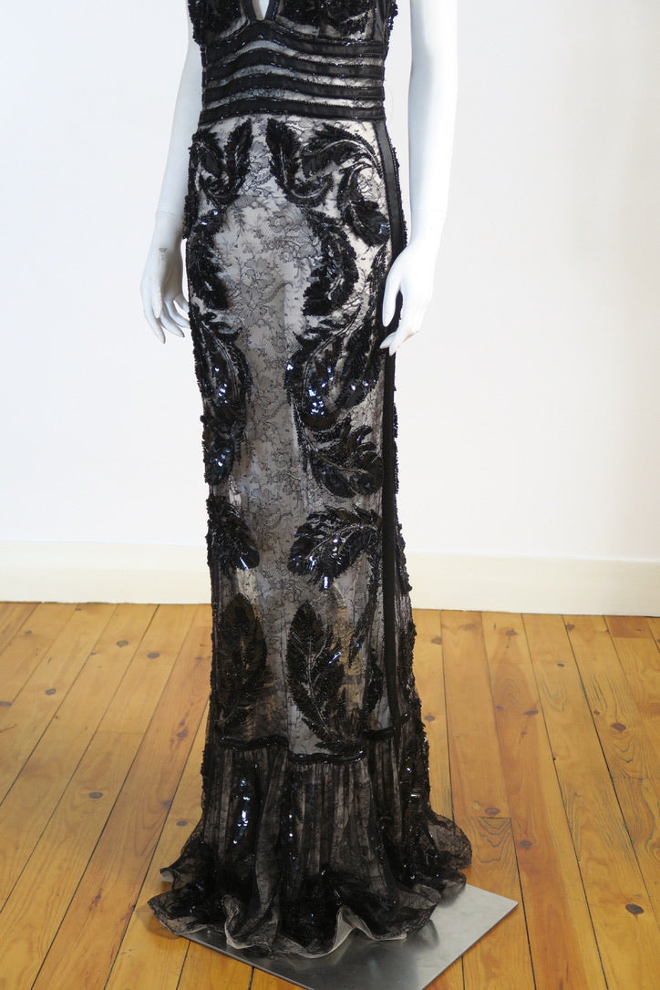 Roberto Cavalli beaded evening gown rare piece