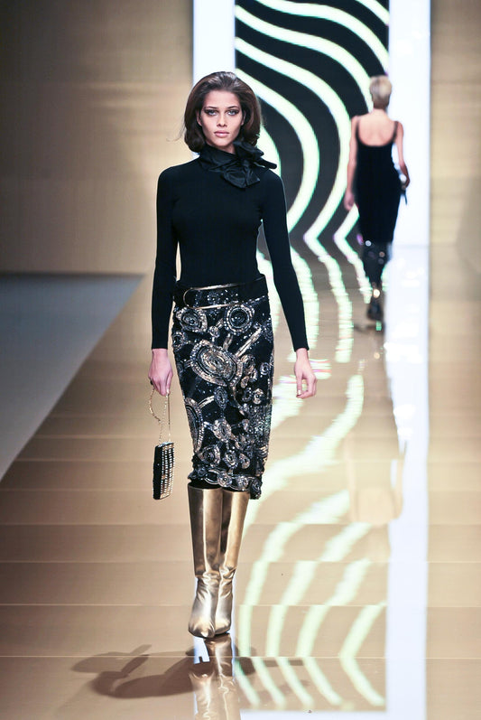 Valentino runway beaded skirt
